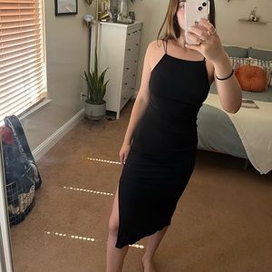 Abercrombie stretch body con midi dress with slit
